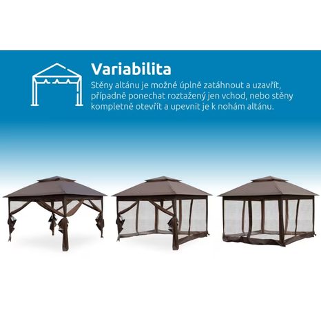 Zahradní altán Marimex Vista 3 x 3 m 10970574 - 11