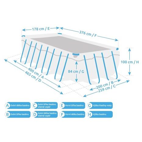 Bazén Florida Premium Marimex 2,00x4,00x1,00 m s kartušovou filtrací - 2