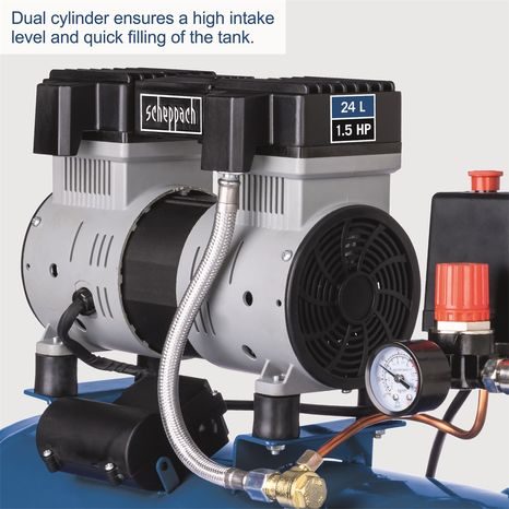 Elektrický bezolejový kompresor Scheppach HC 26 Si 5906165901 - 2