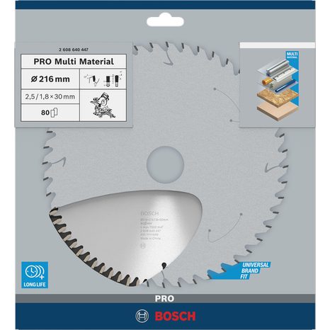 Pilový kotouč Bosch PRO MultiMaterial 216 mm 80T 2608640447 - 2