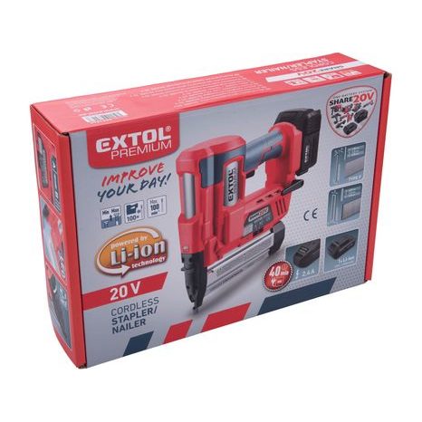 Aku sponkovačka/hřebíkovačka EXTOL PREMIUM 8891860 - 14