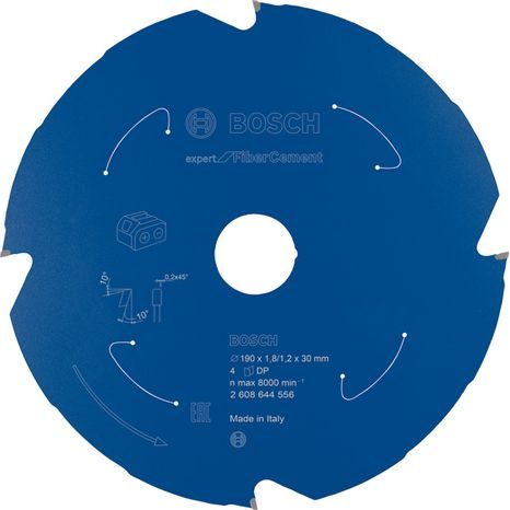 Pílový kotúč Bosch Expert for Fibre Cement 190 mm 4T 1 ks 2608644556