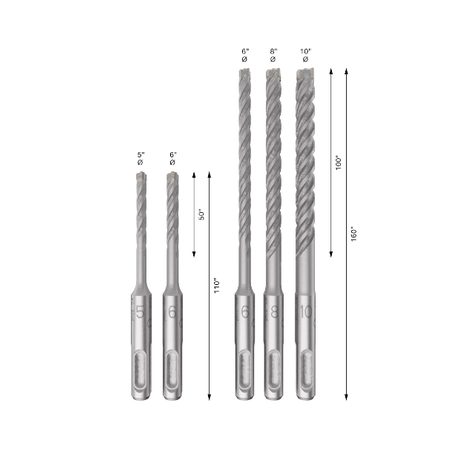 Sada vrtáků do betonu Bosch PRO SDS plus-5X 5 ks 2608833910 - 3