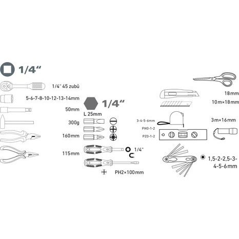 Súprava náradia EXTOL LADY 6590 - 3