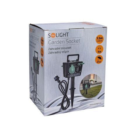Zahradní sloupek SOLIGHT, 4 zásuvky, kabel 1,5m PG02 - 3