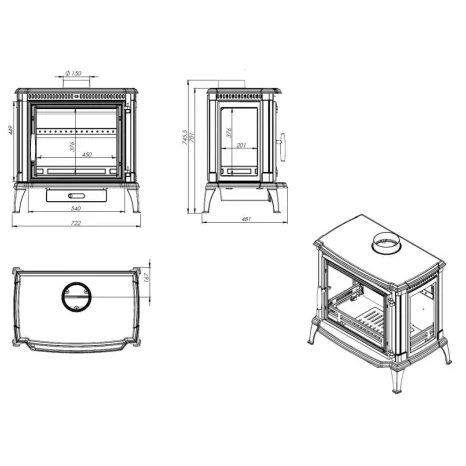 Krbová kamna NORDFLAM BREMA EKO 11 kW - 3
