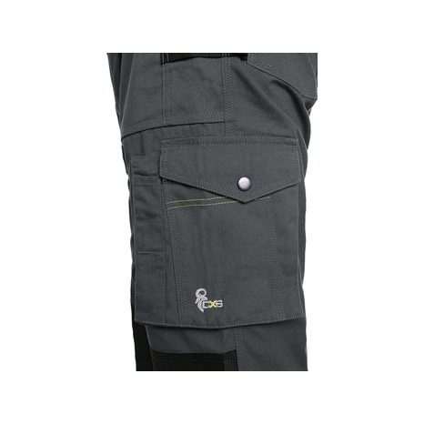 Pánské montérkové kalhoty CXS STRETCH, tmavě šedé-černé - 3