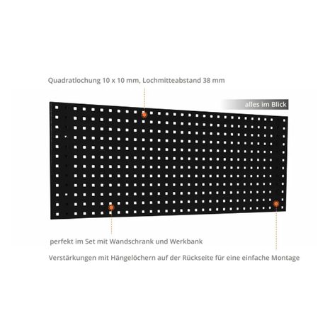 Závěsný děrovaný panel GÜDE Black Line 1200P/1 40846 - 3