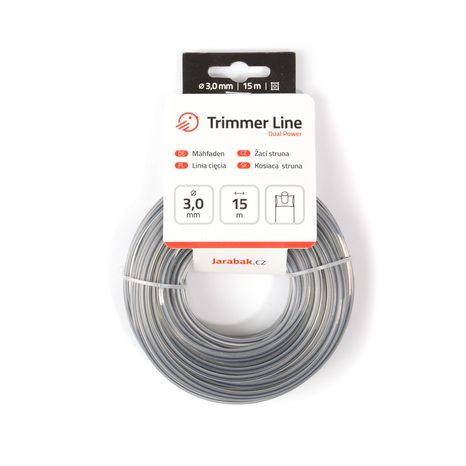 Žací struna Jarabák Dual Power čtvercová 3 mm x 15 m