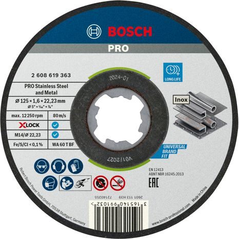 Řezný kotouč Bosch PRO Stainless Steel and Metal 125 x 1,6 mm 2608619363