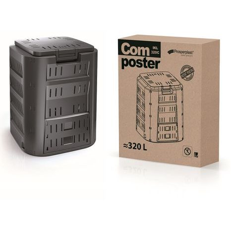 Kompostér COMPOGREEN Prosperplast, černý 220l - 2