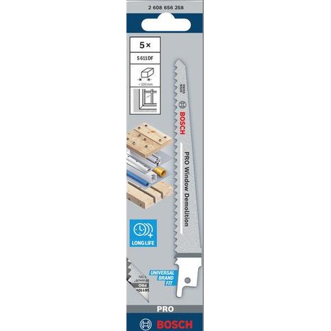 Pilový list Bosch PRO Window Demolition S611DF 5 ks 2608656258