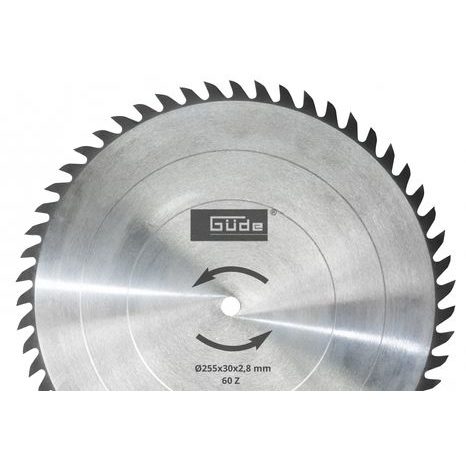 Pilový kotouč na dřevo GÜDE 255 mm 60T 55263 - 2