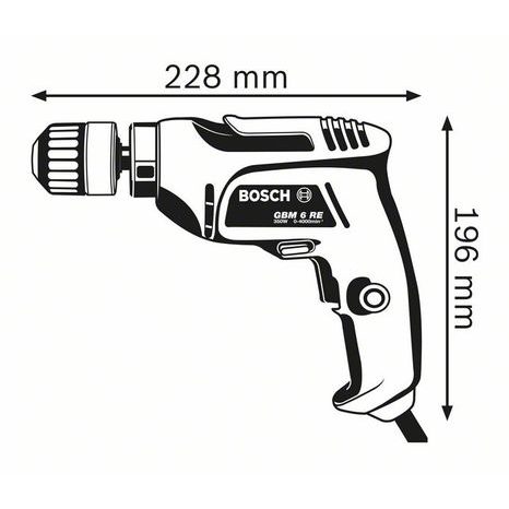 Elektrická vrtačka Bosch GBM 6 RE 0601472600 - 2