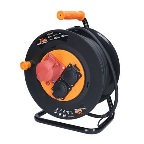 Venkovní prodlužovací kabel SOLIGHT buben 25m, 5x1,5mm² PB40 - 3