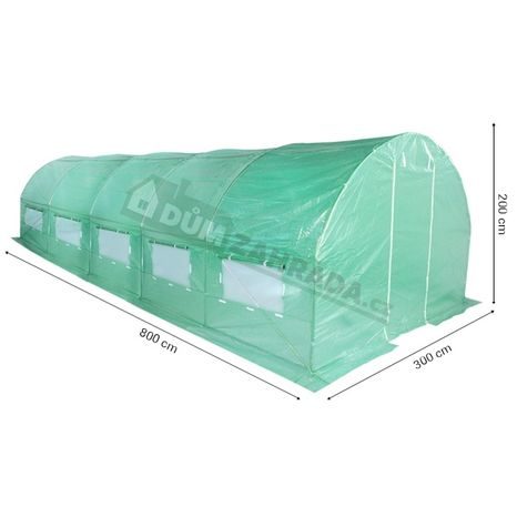 Zahradní fóliovník 3x8m VespaGarden - zelený - 4