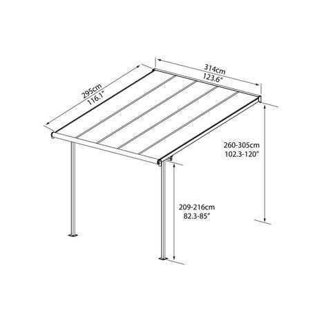 Hliníková pergola Palram Sierra 3000 bílá 3 x 3 - 8