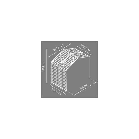 Palram Rozšiřovací modul 8x4 pro domky série Skylight 8 (hnědý)
