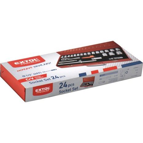 Gola sada 1/2" 24 ks EXTOL PREMIUM 8818365 - 2
