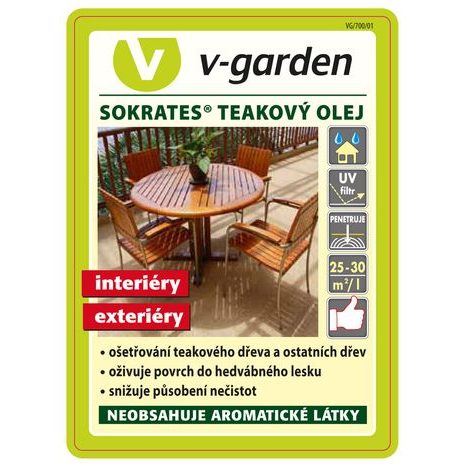 Teakový olej Sokrates 0,6 l V-garden - 2