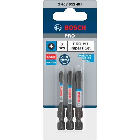 Skrutkovacie bity súprava Bosch PRO Impact Control 55 mm PH1/PH2/PH3 3 ks 2608522491