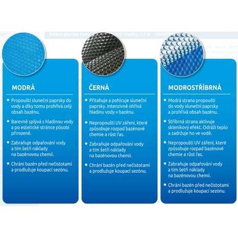 Solární plachta Marimex černá Ø 2,50m 10400296 - 3