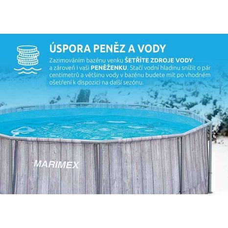 Bazén Florida Marimex 3,05 x 0,91 m ŠEDÉ DŘEVO vč. skimmeru 10340316 - 6