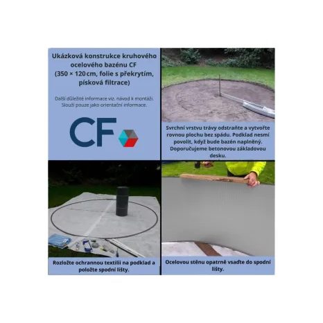 Bazén CF ANTRAZIT/White 350 x 90 cm - 4
