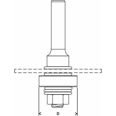 Vřeteno pro kotoučovou frézu Bosch 2608629390 - 3