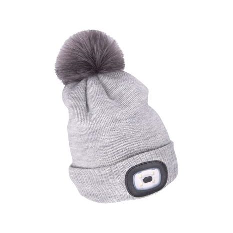 Čepice s čelovkou 45 lm EXTOL LIGHT 43465 nabíjecí, šedá