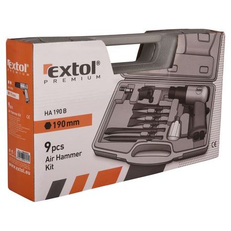 EXTOL PREMIUM 8865003 - kladivo sekací, pneu, sada 9ks - 2