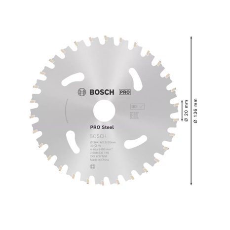 Pilový kotouč Bosch PRO Steel 136 mm 30T 2608837746 - 3