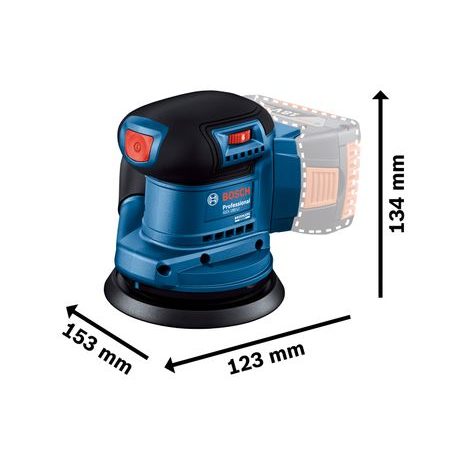 Aku excentrická bruska Bosch GEX 185-LI 06013A5020 - 3
