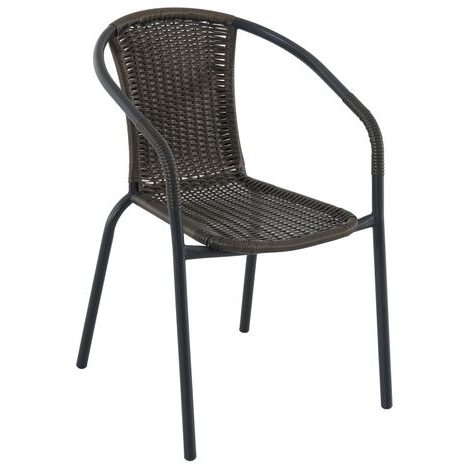 Creador Pikolo - kovová stohovatelná židle s ratanem