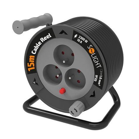 Prodlužovací kabel SOLIGHT buben 15m, 3x1,0mm² PB24B