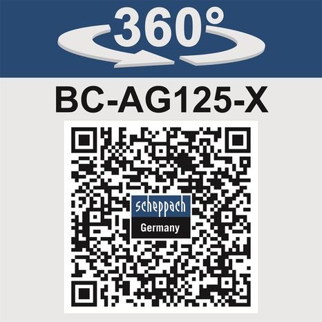 Aku úhlová bruska 125 mm Scheppach BC-AG125-X 5909235900 - 7