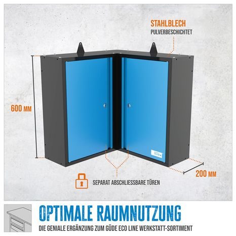Závěsná rohová skříňka GÜDE GWES 2TE 40467 - 3