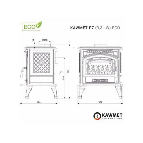 Krbová kamna KAWMET P7 - 5