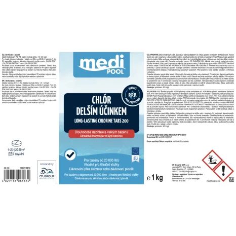 Pomalurozpustné tablety mediPOOL 200g 1,0 kg - 4