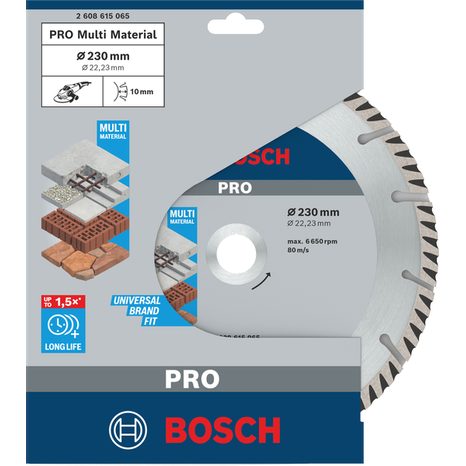 Diamantový řezný kotouč Bosch PRO Multi Material 230 mm 1 ks 2608615065 - 2