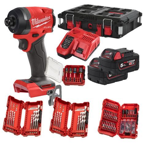 Aku rázový utahovák Milwaukee M18 FID3100P-502P COMBO KIT IN2