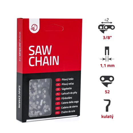 Pilový řetěz Jarabák 1,1-3/8" 52 čl.