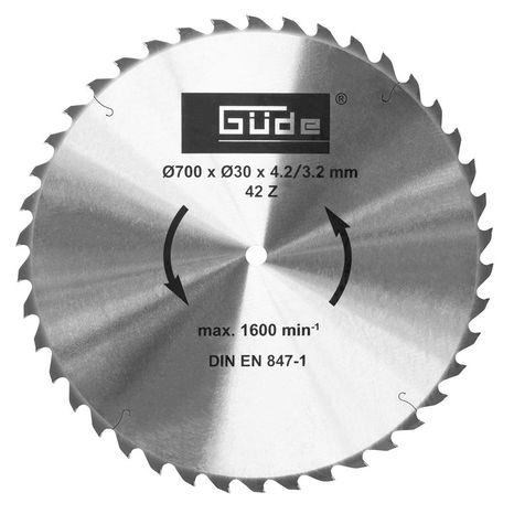 Pílový kotúč na drevo GÜDE 700 mm 42Z/N 1859