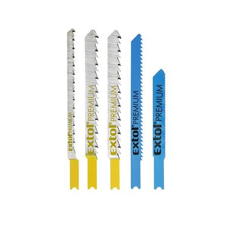 EXTOL PREMIUM 8805600 - plátky do priamočiarej píly-mix, sada 5ks, Bi-metal, HSS, HCS