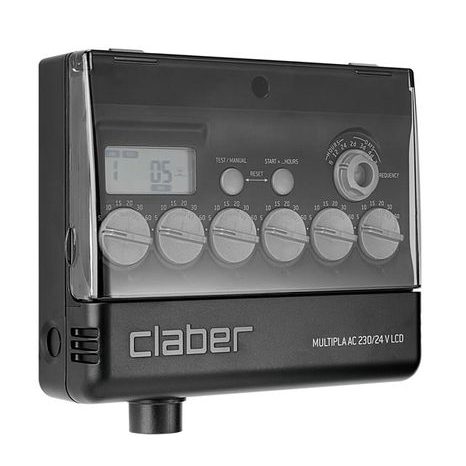 Claber 8058 - Multipla, 6 zónová řídící jednotka 220/24V, LCD