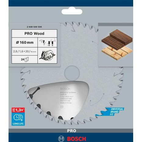 Pilový kotouč Bosch PRO Wood 160 mm 24T 2608640596 - 2