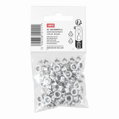 Nýtovací očka Kreator hliník 4,5mm 100ks - 2