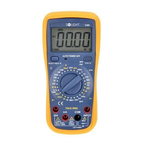 Digitální profesionální multimetr, true RMS SOLIGHT V40