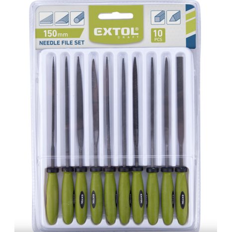 Pilník EXTOL CRAFT 150 mm sada 10 ks 8801 - 2