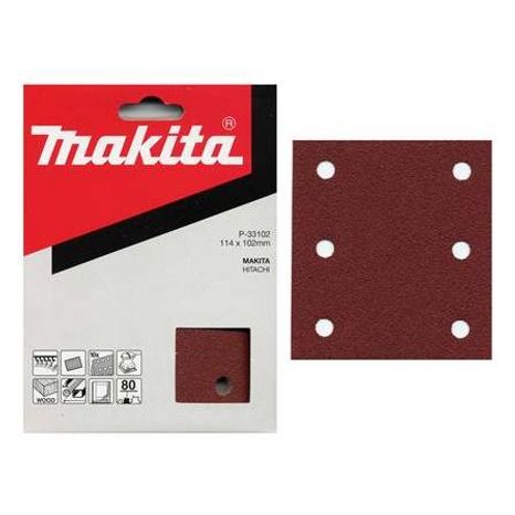 10x Brusný papír Makita 114x102 mm, K150